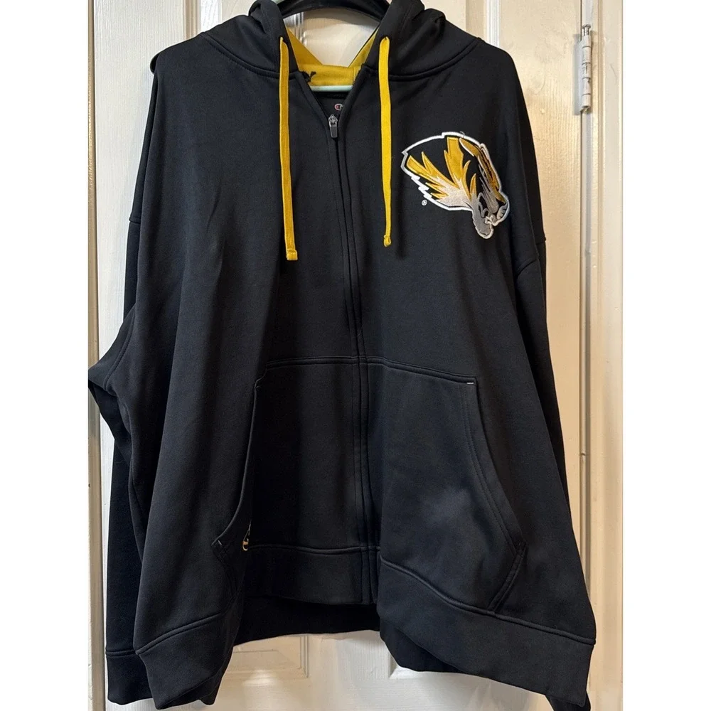 University Of‎ Missouri Mizzou Tigers Champion  Zip Up Hoodie Black 2XL